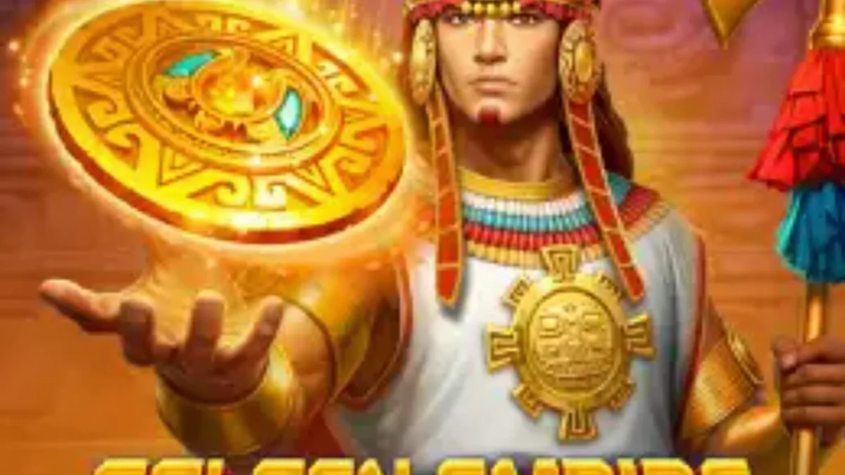 Tampilan visual slot Golden Empire 1000 dengan nuansa kuil kuno dan simbol emas